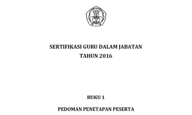 Buku Penetapan Peserta Sertifikasi Guru Tahun 2016
