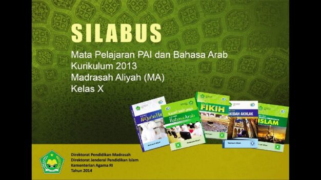 Silabus Madrasah Aliyah Kelas X PAI Bahasa Arab Kurikulum 2013