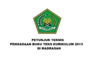 Petunjuk Teknis Pengadaan Buku Teks Kurikulum 2013