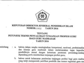 Keputusan Dirjen Pendidikan Penyaluran Tunjangan Profesi Guru